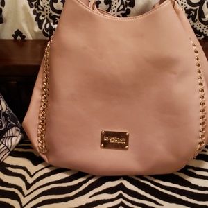 EUC  pink bebe hobo bag and wallet
